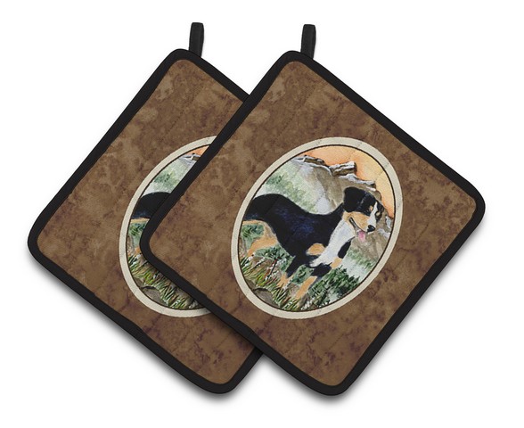 Picture of Carolines Treasures SS8119PTHD Entlebucher Mountain Dog Pair of Pot Holders, 7.5 x 3 x 7.5 in.