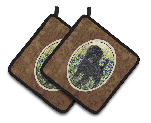 Picture of Carolines Treasures SS8151PTHD Affenpinscher Pair of Pot Holders, 7.5 x 3 x 7.5 in.