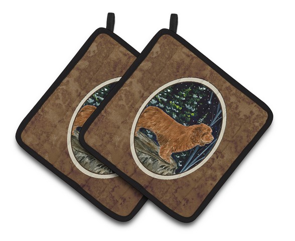 Picture of Carolines Treasures SS8174PTHD Sussex Spaniel Pair of Pot Holders, 7.5 x 3 x 7.5 in.
