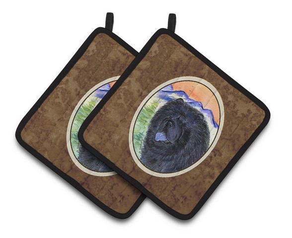 Picture of Carolines Treasures SS8191PTHD Chow Chow Pair of Pot Holders, 7.5 x 3 x 7.5 in.