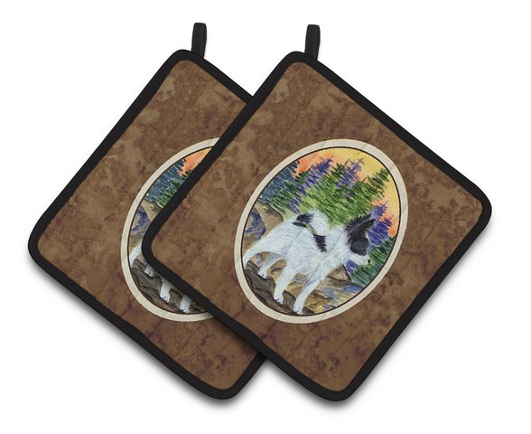 Picture of Carolines Treasures SS8194PTHD Papillon Pair of Pot Holders, 7.5 x 3 x 7.5 in.