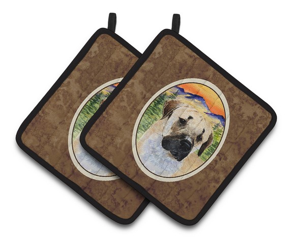 Picture of Carolines Treasures SS8197PTHD Anatolian Shepherd Pair of Pot Holders, 7.5 x 3 x 7.5 in.