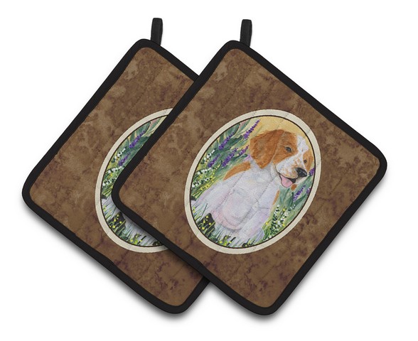 Picture of Carolines Treasures SS8219PTHD Welsh Springer Spaniel Pair of Pot Holders, 7.5 x 3 x 7.5 in.