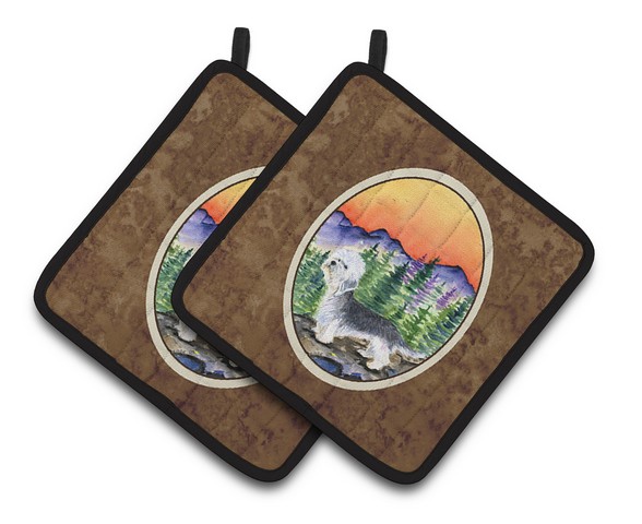 Picture of Carolines Treasures SS8222PTHD Dandie Dinmont Terrier Pair of Pot Holders, 7.5 x 3 x 7.5 in.