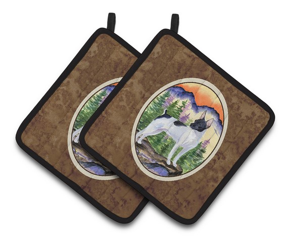 Picture of Carolines Treasures SS8224PTHD Rat Terrier Pair of Pot Holders, 7.5 x 3 x 7.5 in.
