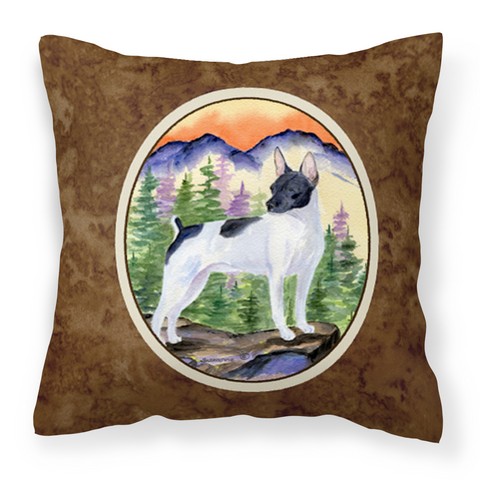 Rat Terrier Fabric Decorative Pillow - 14 x 3 x 14 in.
