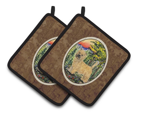 Picture of Carolines Treasures SS8229PTHD Cairn Terrier Pair of Pot Holders, 7.5 x 3 x 7.5 in.