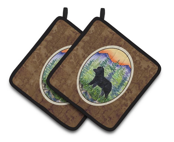 Picture of Carolines Treasures SS8231PTHD Schipperke Pair of Pot Holders, 7.5 x 3 x 7.5 in.