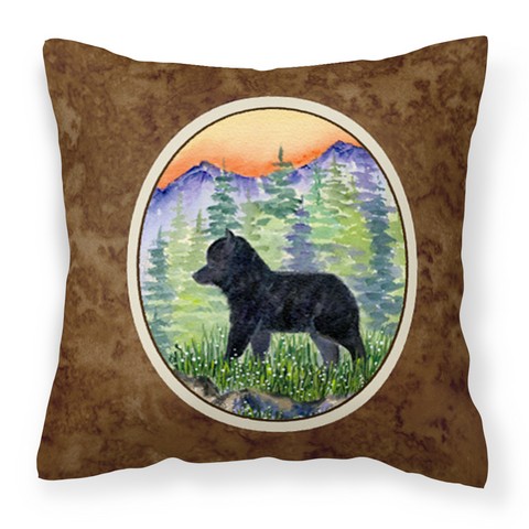 Schipperke Fabric Decorative Pillow 14 x 3 x 14 in.