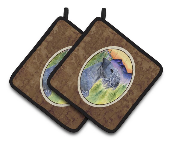 Picture of Carolines Treasures SS8232PTHD Cesky Terrier Pair of Pot Holders, 7.5 x 3 x 7.5 in.