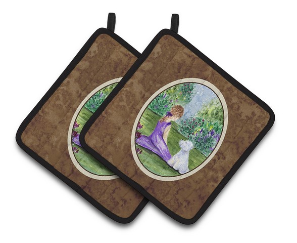 Picture of Carolines Treasures SS8246PTHD Westie Pair of Pot Holders, 7.5 x 3 x 7.5 in.