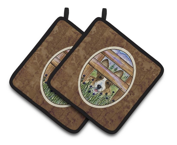Picture of Carolines Treasures SS8254PTHD Corgi Pair of Pot Holders, 7.5 x 3 x 7.5 in.