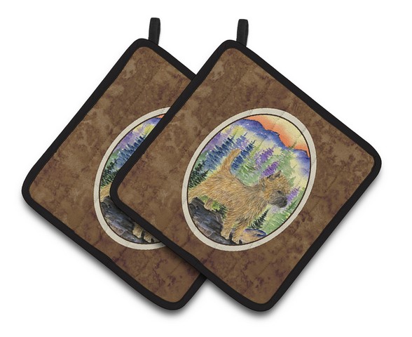 Picture of Carolines Treasures SS8255PTHD Cairn Terrier Pair of Pot Holders, 7.5 x 3 x 7.5 in.