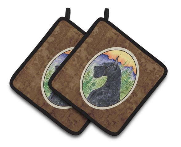 Picture of Carolines Treasures SS8256PTHD Schnauzer Pair of Pot Holders, 7.5 x 3 x 7.5 in.