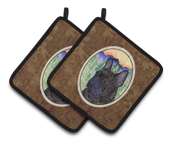 Picture of Carolines Treasures SS8257PTHD French Bulldog Pair of Pot Holders, 7.5 x 3 x 7.5 in.