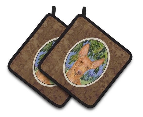 Picture of Carolines Treasures SS8268PTHD Pharoh Hound Pair of Pot Holders, 7.5 x 3 x 7.5 in.