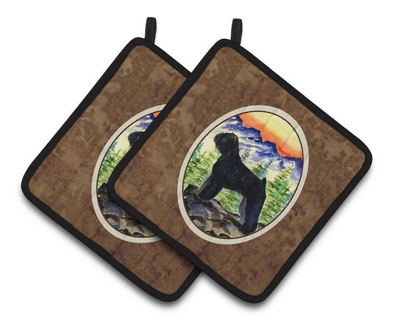 Picture of Carolines Treasures SS8286PTHD Bouvier Des Flandres Pair of Pot Holders, 7.5 x 3 x 7.5 in.