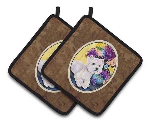 Picture of Carolines Treasures SS8291PTHD Westie Pair of Pot Holders, 7.5 x 3 x 7.5 in.