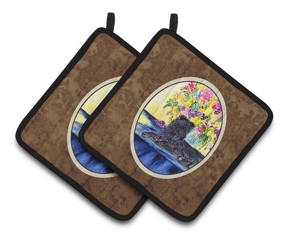 Picture of Carolines Treasures SS8296PTHD Affenpinscher Pair of Pot Holders, 7.5 x 3 x 7.5 in.