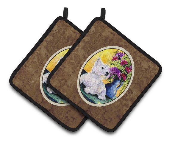 Picture of Carolines Treasures SS8301PTHD Westie Pair of Pot Holders, 7.5 x 3 x 7.5 in.