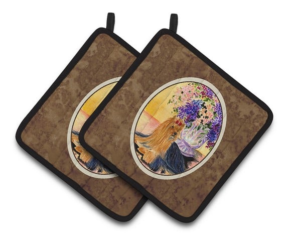 Picture of Carolines Treasures SS8304PTHD Yorkie Pair of Pot Holders, 7.5 x 3 x 7.5 in.
