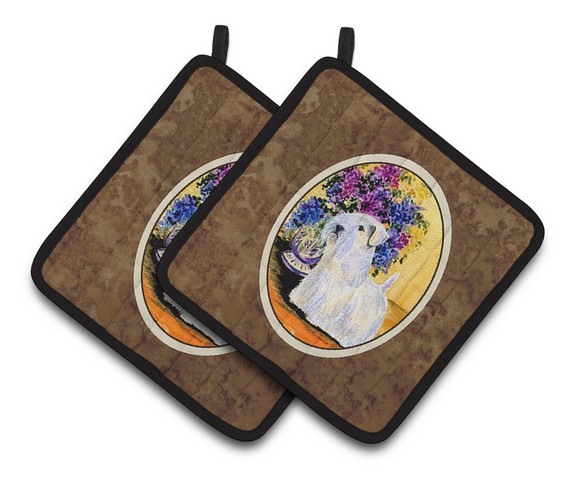 Picture of Carolines Treasures SS8307PTHD Sealyham Terrier Pair of Pot Holders, 7.5 x 3 x 7.5 in.
