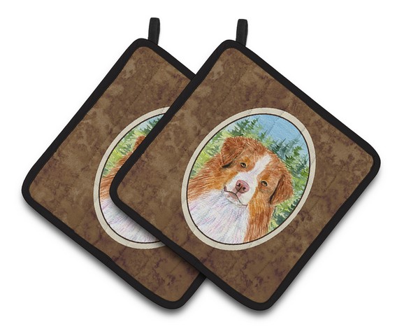 Picture of Carolines Treasures SS8317PTHD Australian Shepherd Pair of Pot Holders, 7.5 x 3 x 7.5 in.