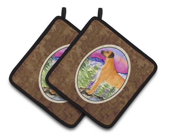 Picture of Carolines Treasures SS8327PTHD Rhodesian Ridgeback Pair of Pot Holders, 7.5 x 3 x 7.5 in.
