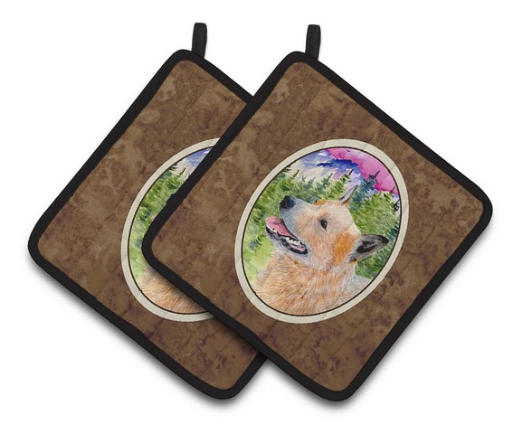 Picture of Carolines Treasures SS8335PTHD Australian Cattle Dog Pair of Pot Holders, 7.5 x 3 x 7.5 in.