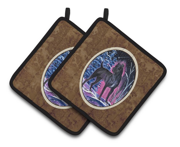 Picture of Carolines Treasures SS8410PTHD Starry Night Cane Corso Pair of Pot Holders, 7.5 x 3 x 7.5 in.