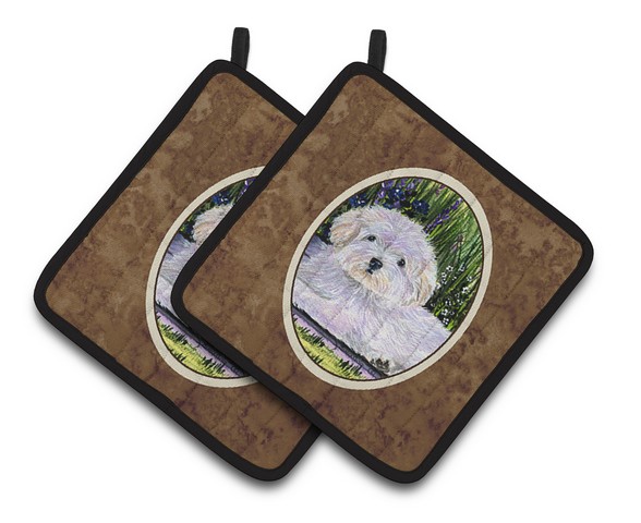 Picture of Carolines Treasures SS8430PTHD Coton De Tulear Pair of Pot Holders, 7.5 x 3 x 7.5 in.