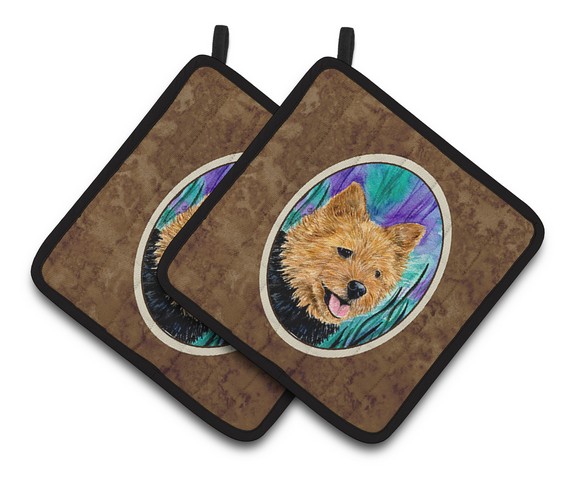 Picture of Carolines Treasures SS8431PTHD Norwich Terrier Pair of Pot Holders, 7.5 x 3 x 7.5 in.