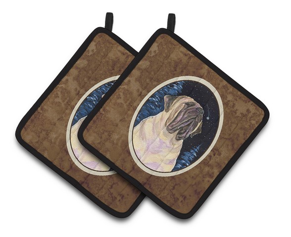 Picture of Carolines Treasures SS8448PTHD Starry Night Mastiff Pair of Pot Holders, 7.5 x 3 x 7.5 in.