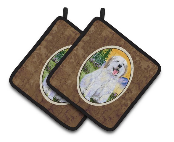 Picture of Carolines Treasures SS8469PTHD Great Pyrenees Pair of Pot Holders, 7.5 x 3 x 7.5 in.