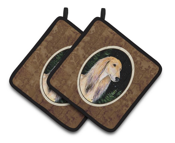 Picture of Carolines Treasures SS8485PTHD Starry Night Saluki Pair of Pot Holders, 7.5 x 3 x 7.5 in.