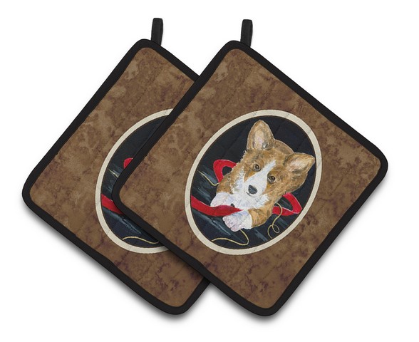 Picture of Carolines Treasures SS8570PTHD Corgi Pair of Pot Holders, 7.5 x 3 x 7.5 in.