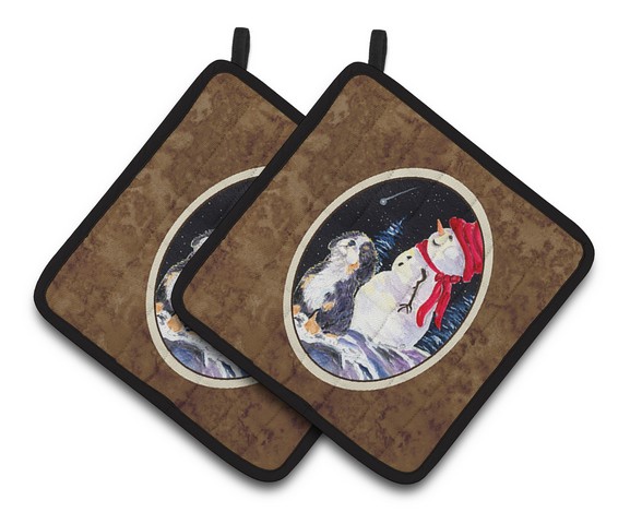 Picture of Carolines Treasures SS8575PTHD Bernese Mountain Dog Pair of Pot Holders, 7.5 x 3 x 7.5 in.