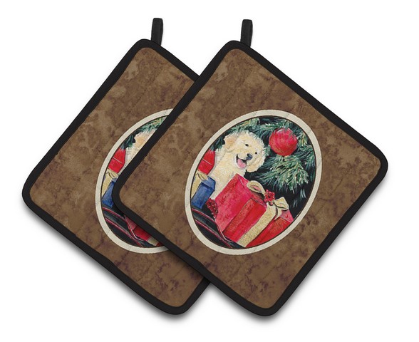 Picture of Carolines Treasures SS8578PTHD Golden Retriever Pair of Pot Holders, 7.5 x 3 x 7.5 in.