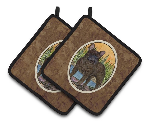 Picture of Carolines Treasures SS8597PTHD French Bulldog Pair of Pot Holders, 7.5 x 3 x 7.5 in.