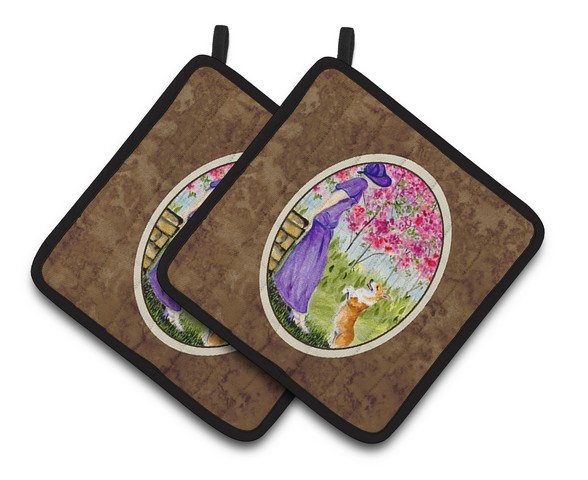 Picture of Carolines Treasures SS8616PTHD Corgi Pair of Pot Holders, 7.5 x 3 x 7.5 in.