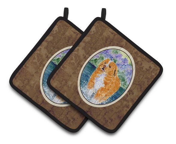 Picture of Carolines Treasures SS8619PTHD Nova Scotia Duck Toller Pair of Pot Holders, 7.5 x 3 x 7.5 in.