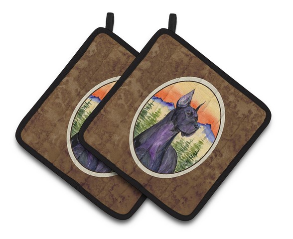 Picture of Carolines Treasures SS8642PTHD Great Dane Pair of Pot Holders, 7.5 x 3 x 7.5 in.