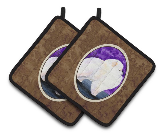 Picture of Carolines Treasures SS8688PTHD Pomeranian Pair of Pot Holders, 7.5 x 3 x 7.5 in.