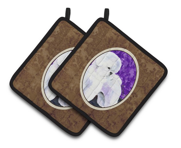 Picture of Carolines Treasures SS8692PTHD Bichon Frise Pair of Pot Holders, 7.5 x 3 x 7.5 in.
