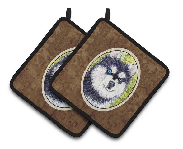 Picture of Carolines Treasures SS8695PTHD Klee Kai Pair of Pot Holders, 7.5 x 3 x 7.5 in.