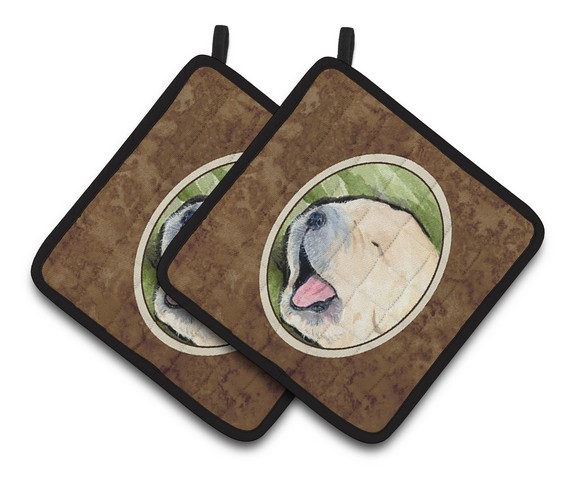 Picture of Carolines Treasures SS8717PTHD Golden Retriever Pair of Pot Holders, 7.5 x 3 x 7.5 in.