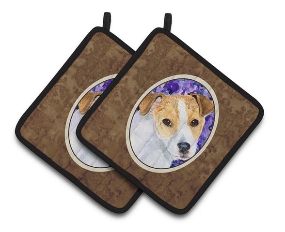 Picture of Carolines Treasures SS8740PTHD Jack Russell Terrier Pair of Pot Holders, 7.5 x 3 x 7.5 in.