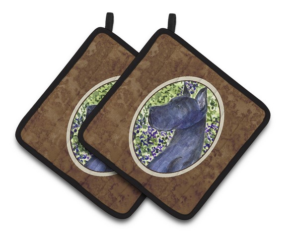 Picture of Carolines Treasures SS8745PTHD Great Dane Pair of Pot Holders, 7.5 x 3 x 7.5 in.