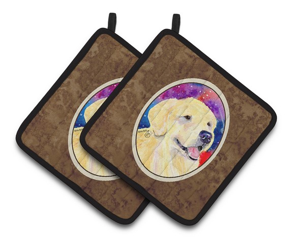 Picture of Carolines Treasures SS8753PTHD Golden Retriever Pair of Pot Holders, 7.5 x 3 x 7.5 in.