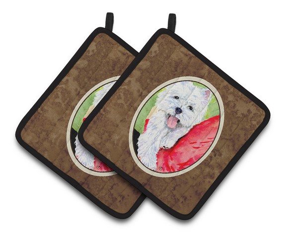 Picture of Carolines Treasures SS8784PTHD Westie Pair of Pot Holders, 7.5 x 3 x 7.5 in.